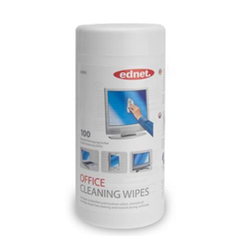 image of Ednet Office Cleaning Wipes Tub - 100 