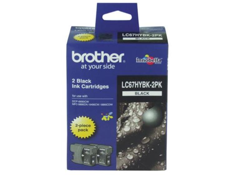 product image for Brother LC67BK2PK Black Ink Cartridge Twin Pack