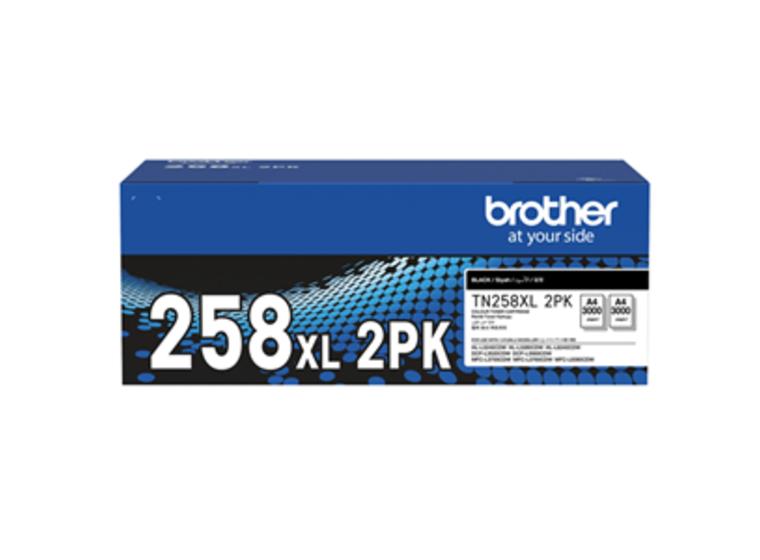 product image for Brother TN258XLBK2PK High Yield Toner Black Double Pack