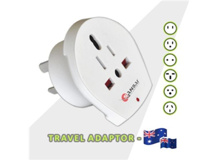 product image for Sansai Inbound Travel Adapter - US/UK/EU to AU/NZ Plug .