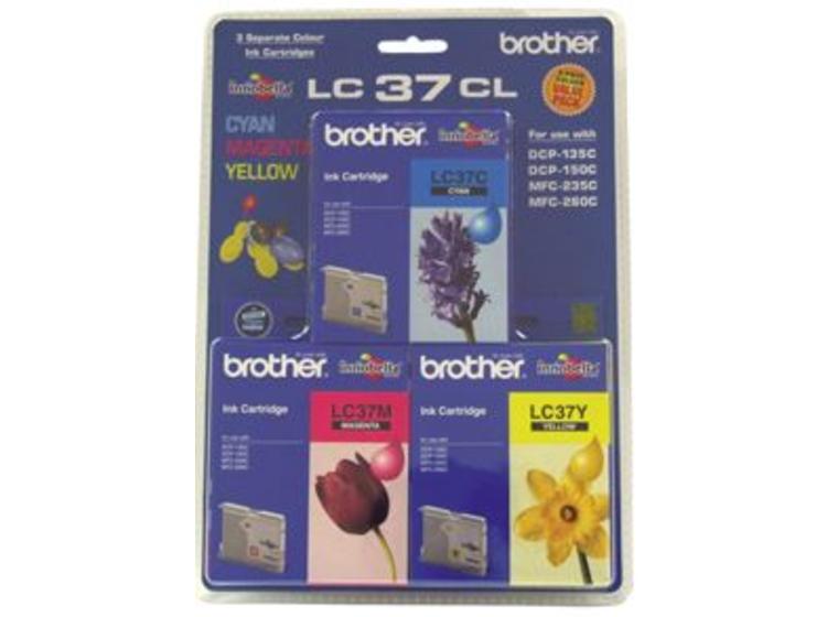 product image for Brother LC37CL3PK CMY Ink Cartridges (Triple Pack)