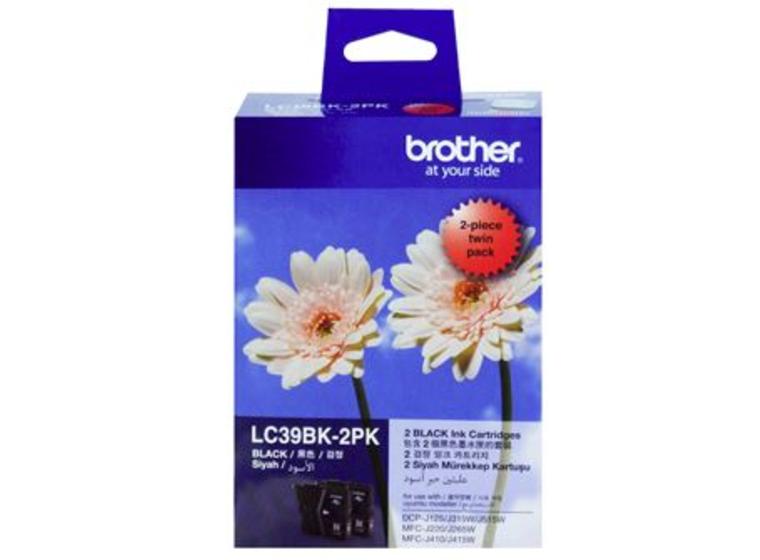 product image for Brother LC39BK2PK Black Ink Cartridge Twin Pack