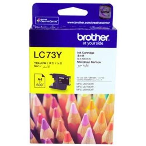 image of Brother LC73Y Yellow Ink Cartridge
