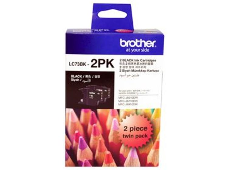 product image for Brother LC73BK2PK Black Ink Cartridge Twin Pack