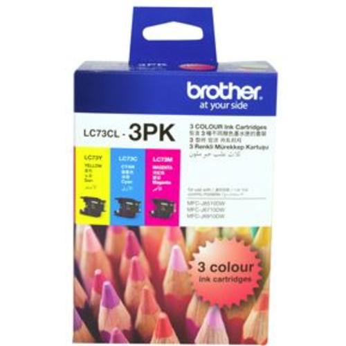 image of Brother LC73CL3PK CMY Colour Ink Cartridges (Triple Pack)
