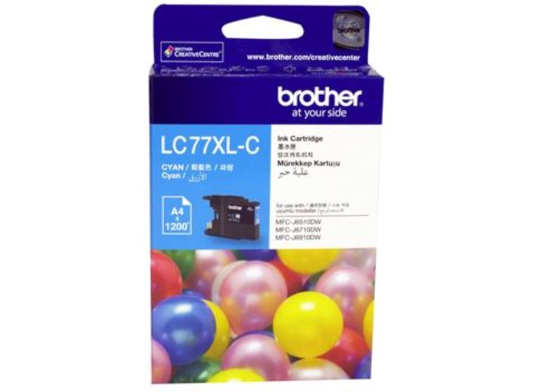 product image for Brother LC77XLC Cyan High Yield Ink Cartridge