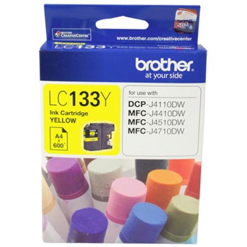 image of Brother LC133Y Yellow Ink Cartridge