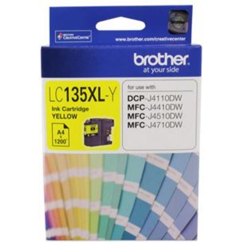 image of Brother LC135XLY Yellow High Yield Ink Cartridge