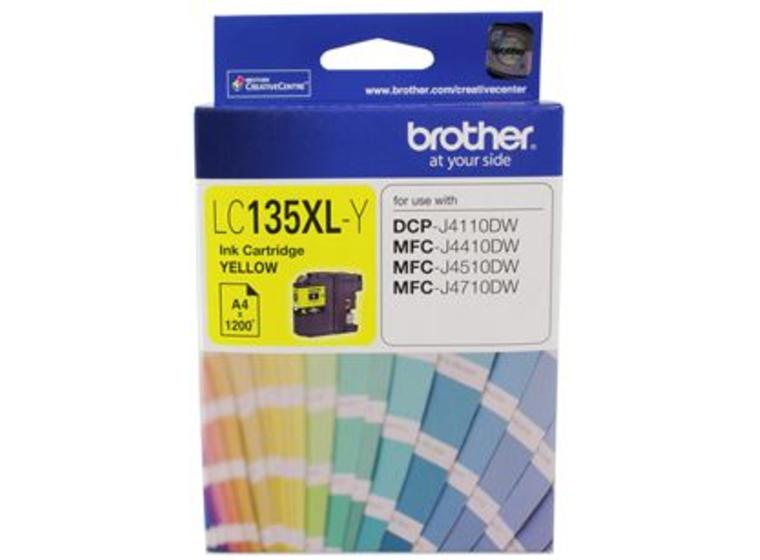 product image for Brother LC135XLY Yellow High Yield Ink Cartridge