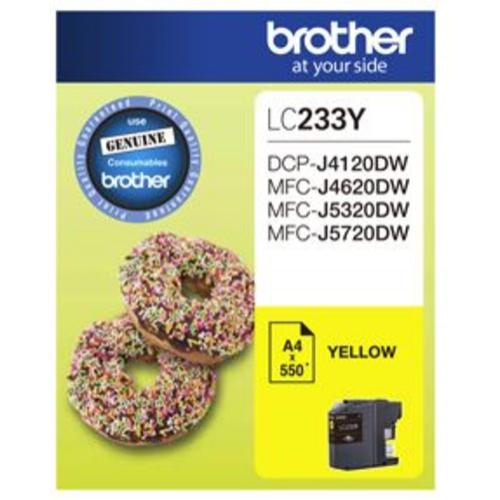 image of Brother LC233Y Yellow Ink Cartridge