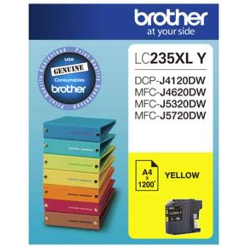 image of Brother LC235XLY Yellow High Yield Ink Cartridge