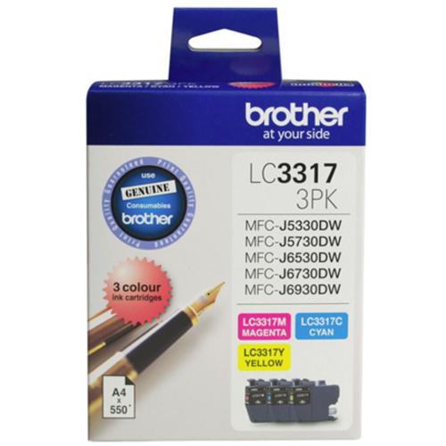 image of Brother LC33173PK 3 pack CMY Ink Cartridges