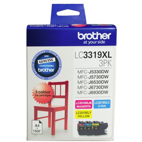 image of Brother LC3319XL3PK 3 pack CMY High Yield Ink Cartridges