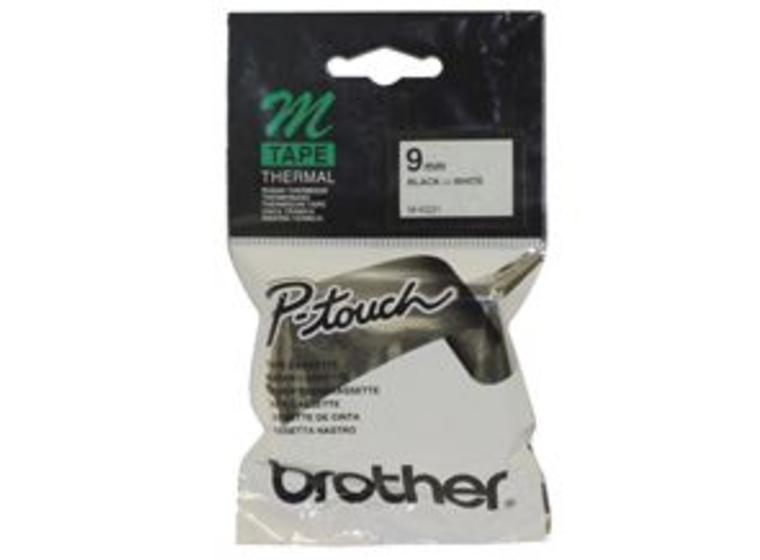 product image for Brother MK-221 9mm x 8m Black on White M Label Tape