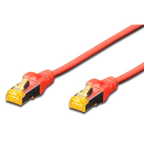 image of Digitus S-FTP CAT6A Patch Lead - 0.5M Red
