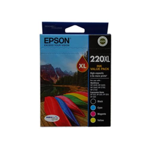 image of Epson 220XL 4 Ink High Yield Ink Cartridge Value Pack