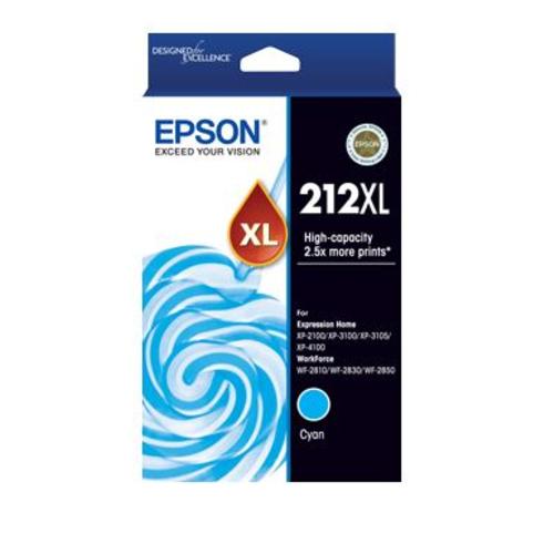 image of Epson 212XL Cyan High Yield Ink Cartridge