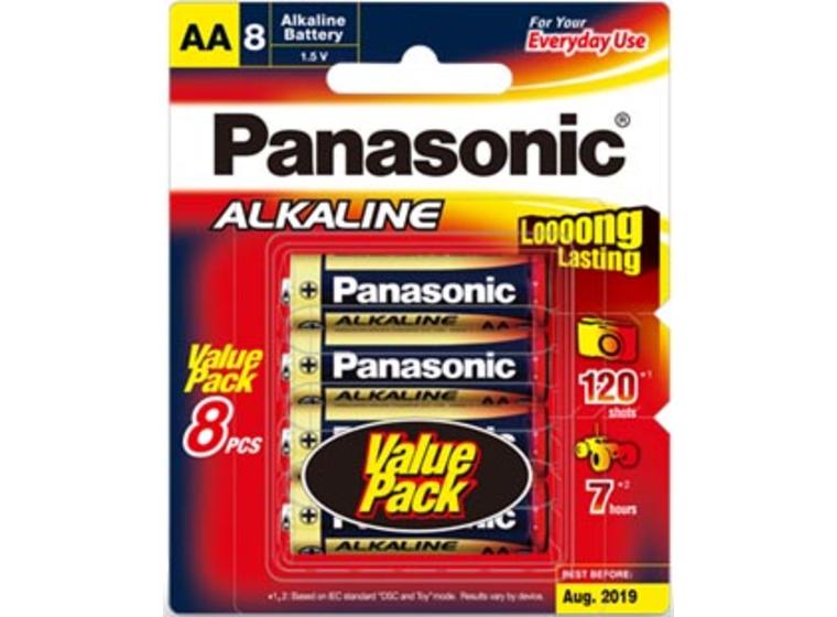 product image for Panasonic AA Alkaline Battery 8 Pack