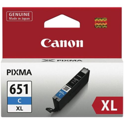 image of Canon CLI651XLC  Cyan High Yield Ink Cartridge