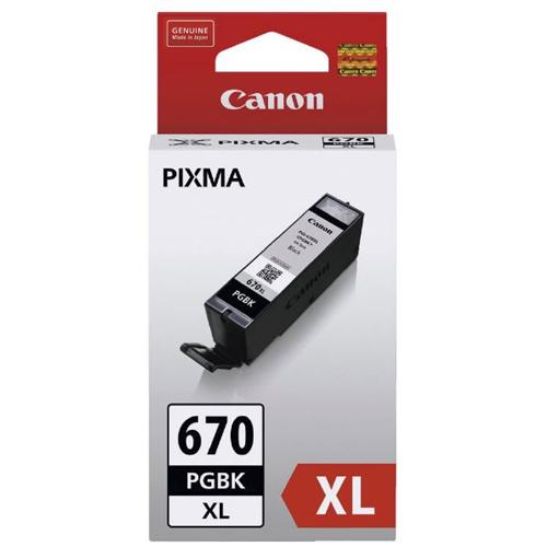 image of Canon PGI670XLBK Pigment Black High Yield Ink Cartridge