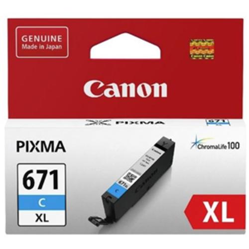 image of Canon CLI671XLC Cyan High Yield Ink Cartridge