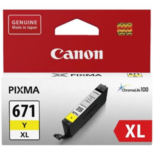 image of Canon CLI671XLY Yellow High Yield Ink Cartridge