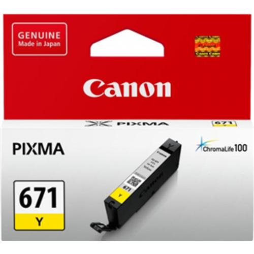 image of Canon CLI671Y Yellow Ink Cartridge
