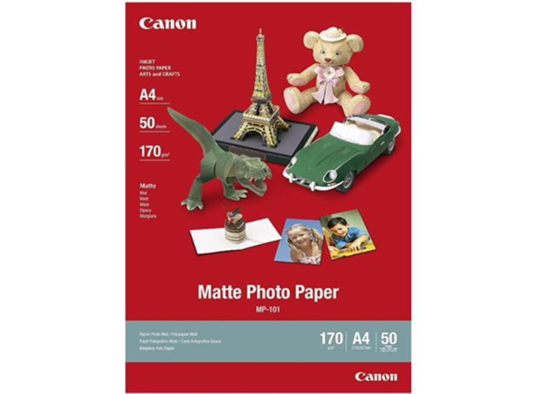product image for Canon MP-101 A4 Matte 170gsm Photo Paper - 50 Sheets