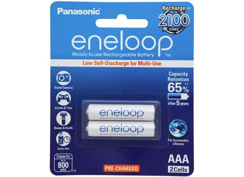 gallery image of Panasonic Eneloop AAA 800mAh Rechargeable Batteries 2 Pack