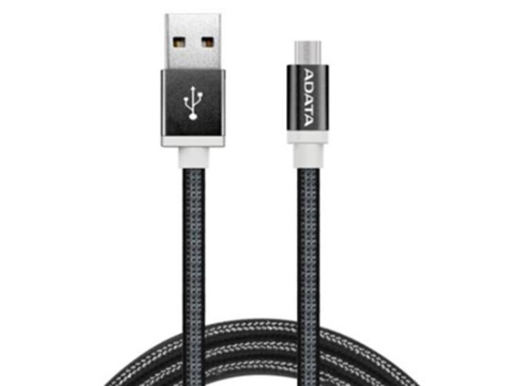 product image for ADATA USB Type A to Micro USB Braided Connection Cable - 1m Black