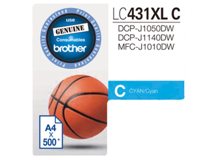 product image for Brother LC431XLC Cyan High Yield Ink Cartridge