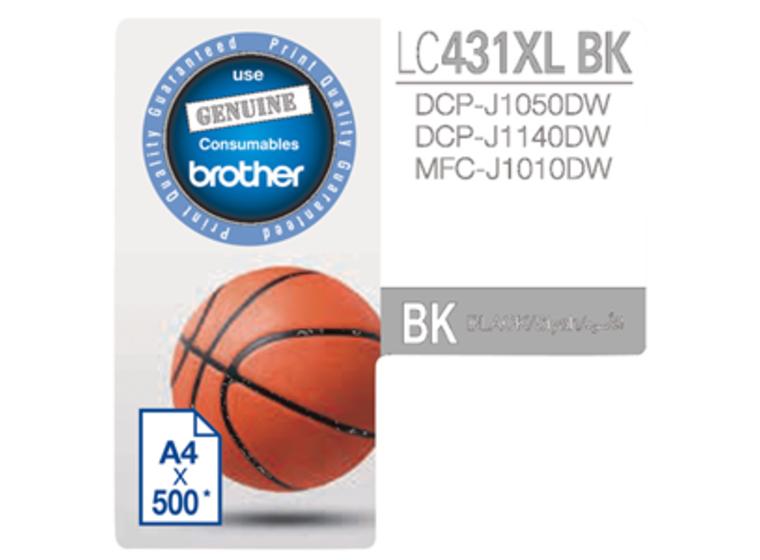 product image for Brother LC431XLBK Black High Yield Ink Cartridge