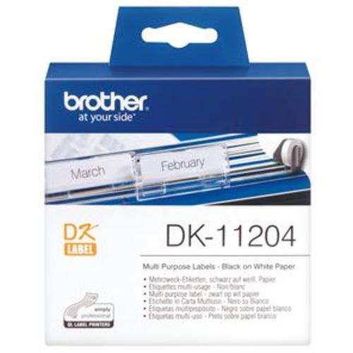 image of Brother DK11204 400 Multi-Purpose Address Labels 17mm x 54mm