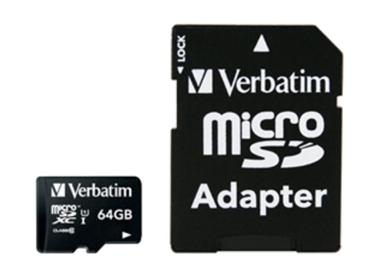 product image for Verbatim Premium microSDXC Class 10 UHS-I Card 64GB with Adapter