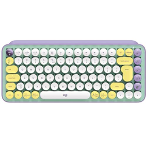 image of Logitech POP Keys Wireless Mechanical Keyboard w/Emoji - Mint Green