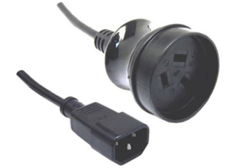 product image for 10A/250V UPS IEC (M) to 3 Pin Power (F) 0.5m Power Cord