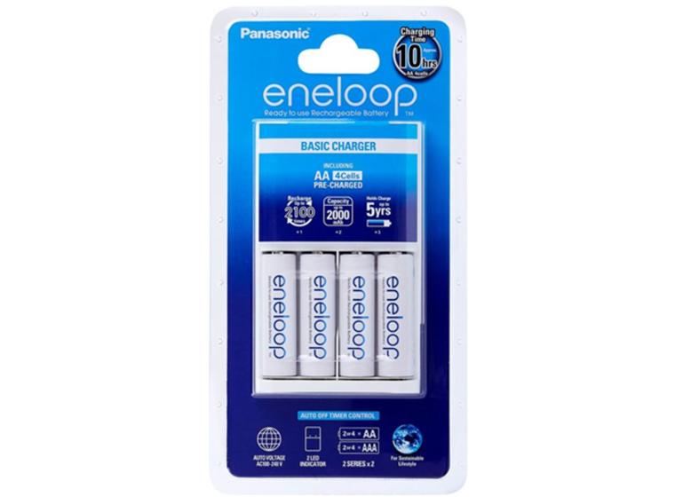 product image for Panasonic Eneloop Overnight Charger + 4 AA Batteries
