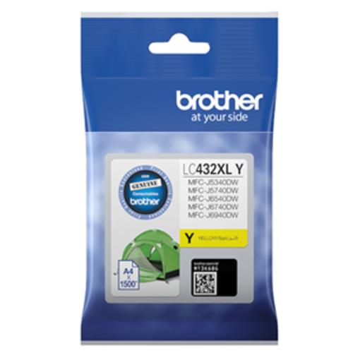 image of Brother LC432XLY Yellow High Yield Ink Cartridge