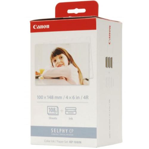 image of Canon KP-108IN Selphy 6x4 Photo Paper & Ink Kit - 108 Sheets