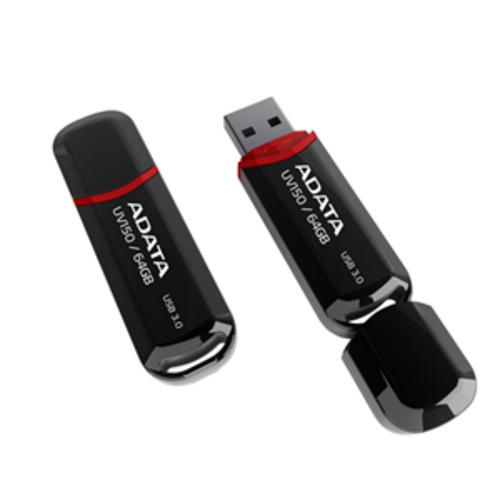 image of ADATA UV150 Dashdrive USB 3.0 64GB Black/Red Flash Drive