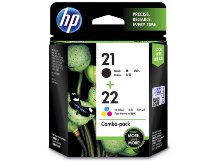 product image for HP 21 Black /22 Tri-color Ink Cartridge  COMBO PACK 