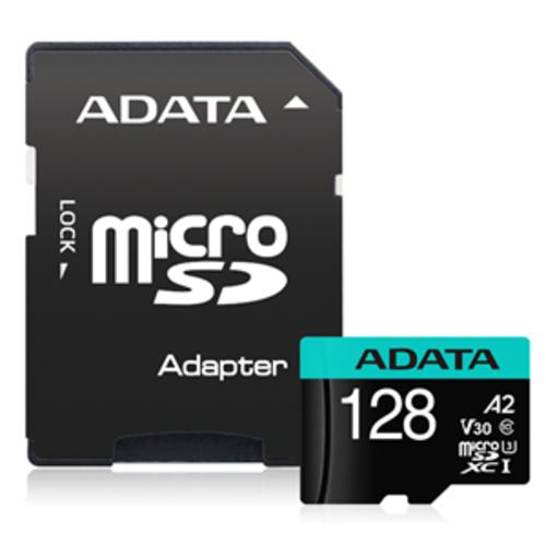 image of ADATA Premier Pro microSDXC UHS-I U3 A2 V30 Card with Adapter128GB
