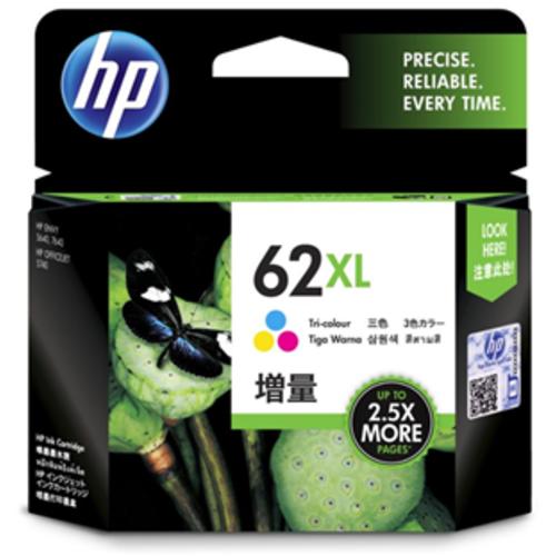 image of HP 62XL Tri-Colour High Yield Ink Cartridge