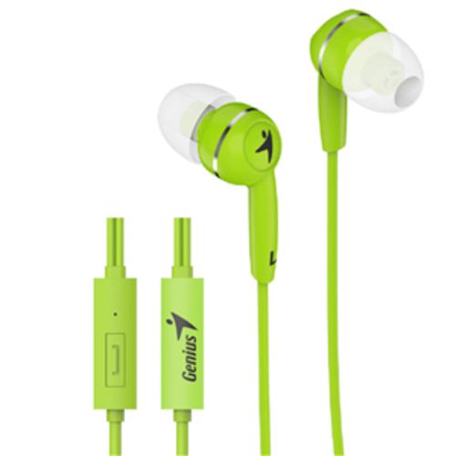 image of Genius HS-M320 Green In-Ear Headphones with Inline Mic