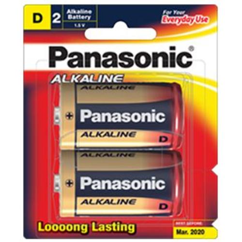 image of Panasonic D Alkaline Battery 2 Pack