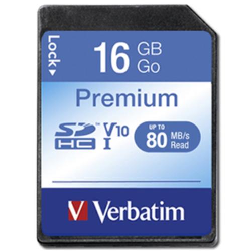 image of Verbatim Premium SDHC Class 10 Card 16GB