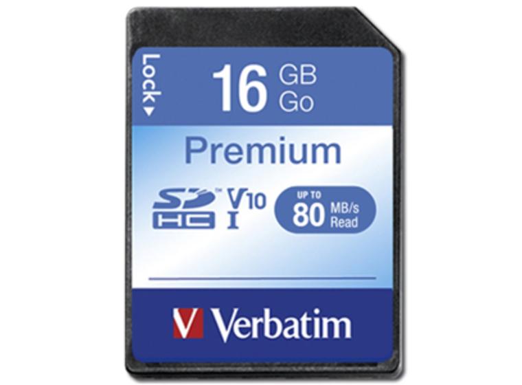product image for Verbatim Premium SDHC Class 10 Card 16GB