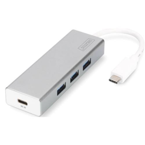 image of Digitus Type-C to USB3.0 3 Port Hub with Power Delivery (PD)