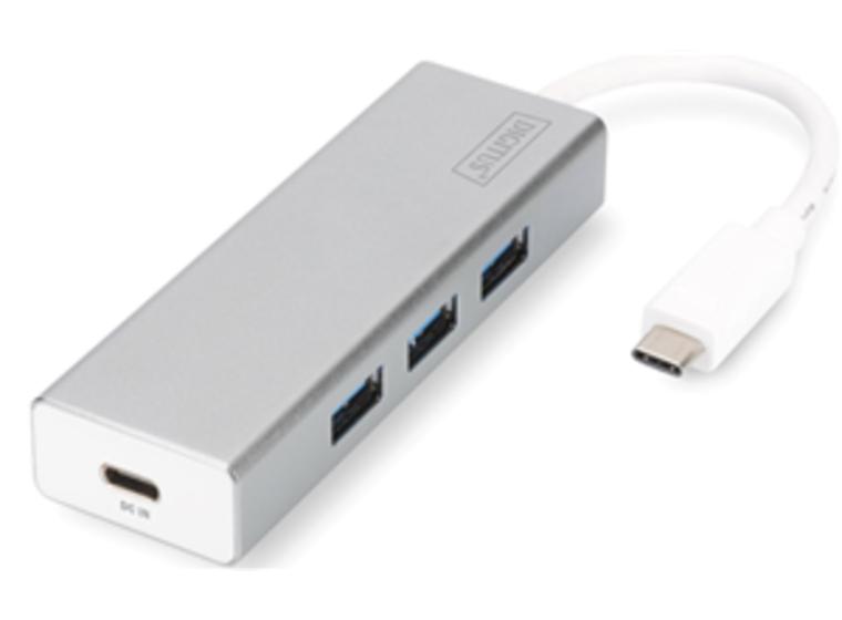 product image for Digitus Type-C to USB3.0 3 Port Hub with Power Delivery (PD)