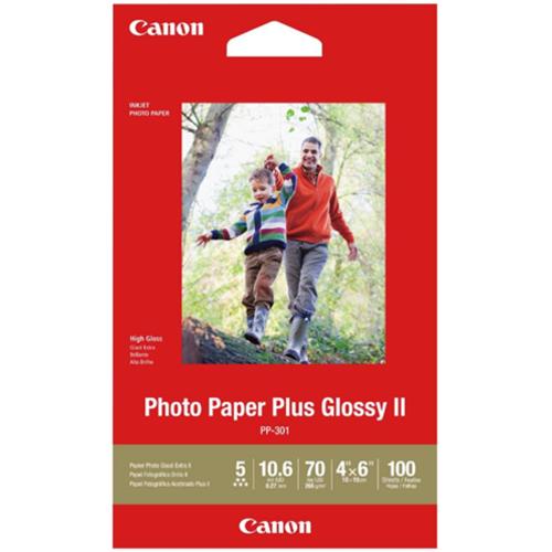 image of Canon PP-301 4x6 Glossy II 275gsm Photo Paper - 100 Sheets